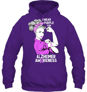 I Wear Purple For Dementia Alzheimers Awareness June