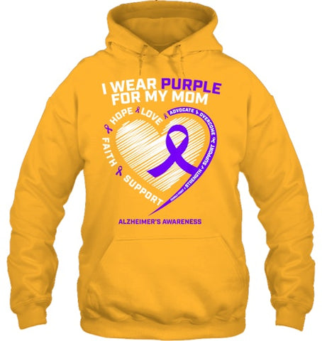 Image of Purple Alzheimers Awareness Products Mom Gifts Men Women T Shirt