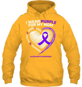 Purple Alzheimers Awareness Products Mom Gifts Men Women T Shirt