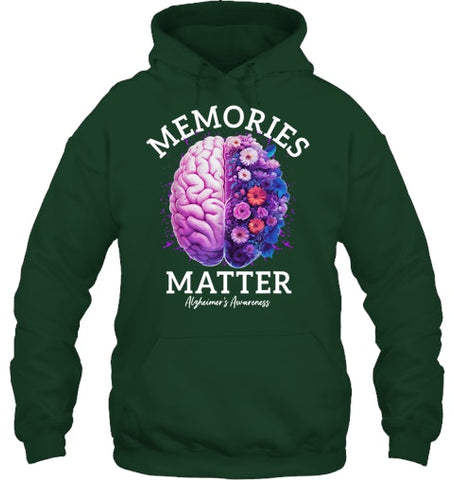 Image of Alzheimer's Awareness Memories Matter Brain Flowers