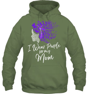 I Wear Purple For My Mom Shirt Alzheimer s Awareness Gift