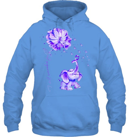 Image of I ll Remember For You Purple Elephant Alzheimer s Awareness T Shirt