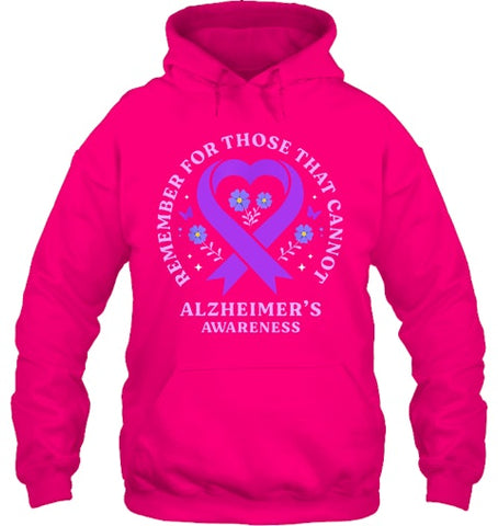 Image of Remember For Those That Cannot Alzheimer s Awareness Ribbon T Shirt