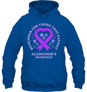 Remember For Those That Cannot Alzheimer s Awareness Ribbon T Shirt