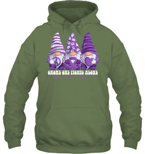 Alzheimer s Disease Awareness Month Purple Ribbon Gnomies T Shirt