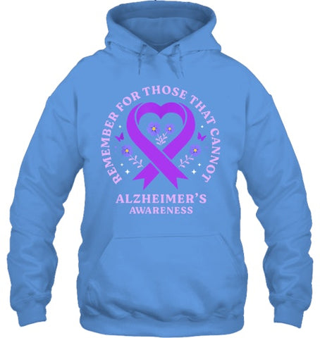 Image of Remember For Those That Cannot Alzheimer s Awareness Ribbon T Shirt