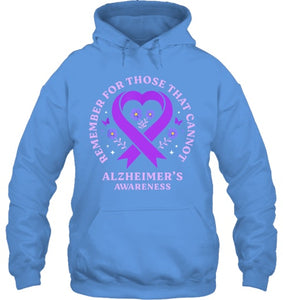 Remember For Those That Cannot Alzheimer s Awareness Ribbon T Shirt