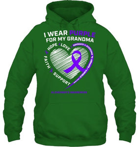 Purple Alzheimers Awareness Products grandma Gifts Men Women