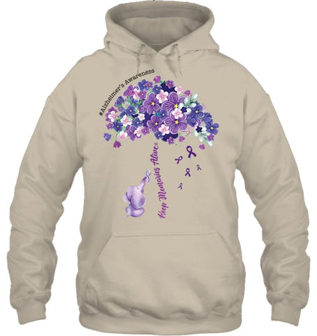 Image of Keep Memories Alive Purple Elephant Alzheimer's Awareness