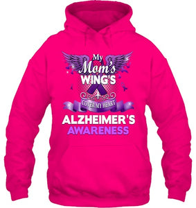 Alzheimer s Awareness Products Mom s Wings Cover My Heart T Shirt