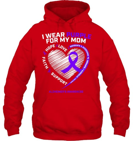 Image of Purple Alzheimers Awareness Products Mom Gifts Men Women T Shirt