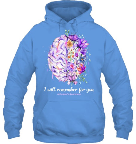 Image of I Will Remember For You Brain Alzheimer's Awareness