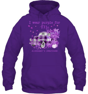 I Wear Purple Pumpkin Truck For Me Alzheimer's Awareness