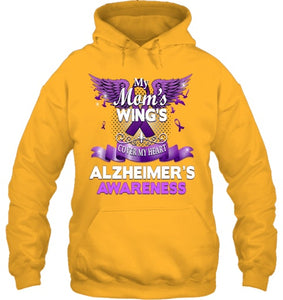 Alzheimer s Awareness Products Mom s Wings Cover My Heart T Shirt