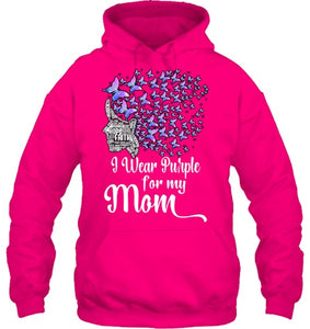 I Wear Purple For My Mom Alzheimers T Shirt