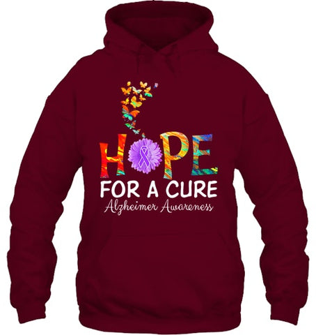 Image of Alzheimer s awareness shirt Hope for a Cure classic Gift T Shirt