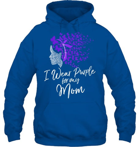 Image of I Wear Purple For My Mom Shirt Alzheimer s Awareness Gift