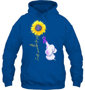 Elephant I Will Remember For You Sunflower Alzheimer T Shirt