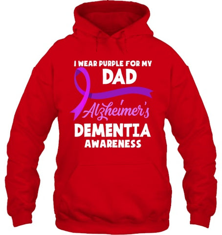 Image of I Wear Purple For My Dad Alzheimer s Dementia Awareness T Shirt