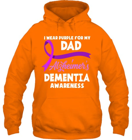 Image of I Wear Purple For My Dad Alzheimer s Dementia Awareness T Shirt