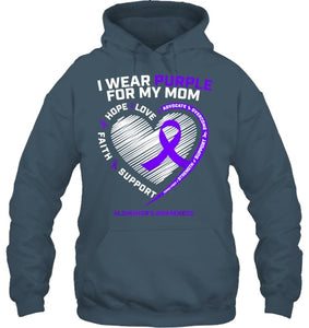 Purple Alzheimers Awareness Products Mom Gifts Men Women T Shirt