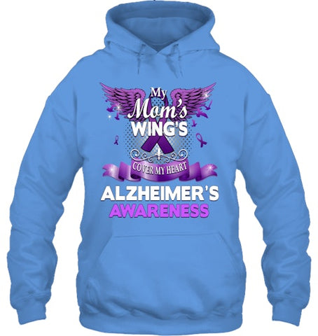 Image of Alzheimer s Awareness Products Mom s Wings Cover My Heart T Shirt