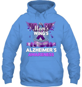 Alzheimer s Awareness Products Mom s Wings Cover My Heart T Shirt