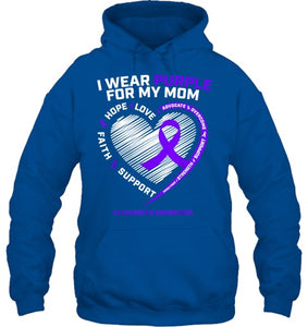 Purple Alzheimers Awareness Products Mom Gifts Men Women T Shirt