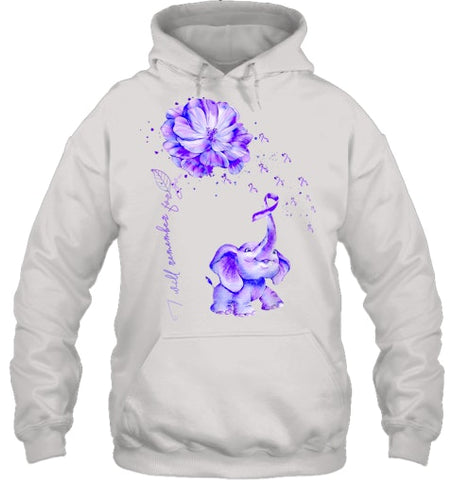 Image of I ll Remember For You Purple Elephant Alzheimer's Awareness