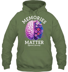 Alzheimer's Awareness Memories Matter Brain Flowers