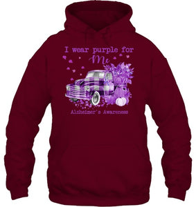 I Wear Purple Pumpkin Truck For Me Alzheimer's Awareness