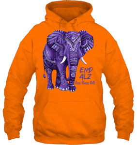 Alzheimers Awareness Purple Elephant Awareness T Shirt