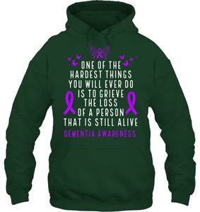 Dementia Awareness Month Butterfly Warrior Alzheimers T Shirt