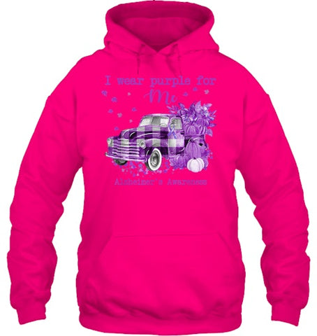 Image of I Wear Purple Pumpkin Truck For Me Alzheimer's Awareness