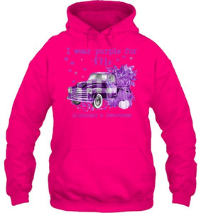 I Wear Purple Pumpkin Truck For Me Alzheimer's Awareness