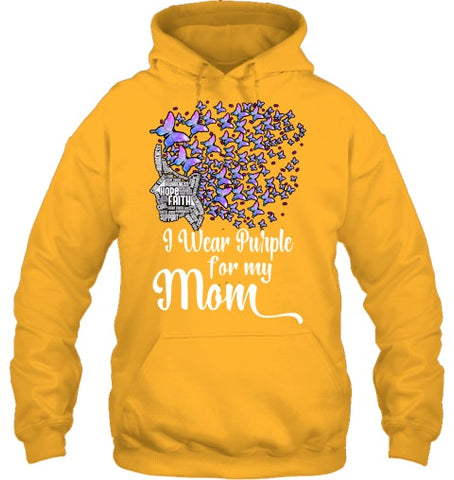 Image of I Wear Purple For My Mom Alzheimers T Shirt