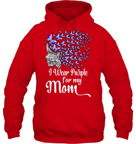 Image of I Wear Purple For My Mom Alzheimers T Shirt