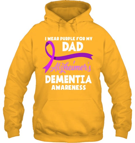 Image of I Wear Purple For My Dad Alzheimer s Dementia Awareness T Shirt