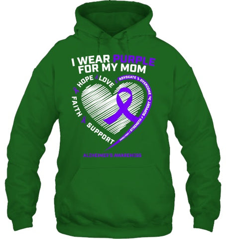 Image of Purple Alzheimers Awareness Products Mom Gifts Men Women T Shirt