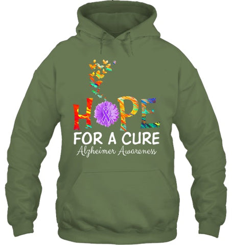 Image of Alzheimer s awareness shirt Hope for a Cure classic Gift T Shirt