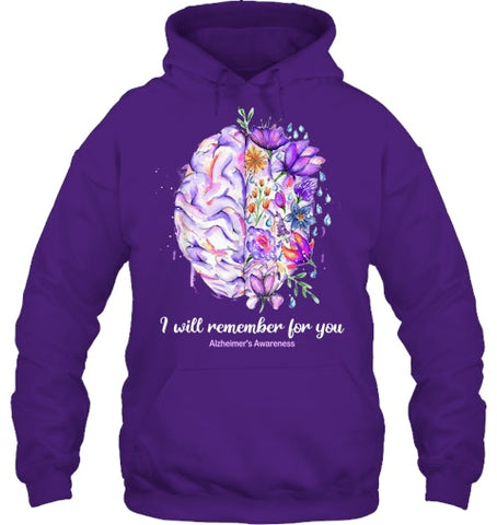 Image of I Will Remember For You Brain Alzheimer's Awareness