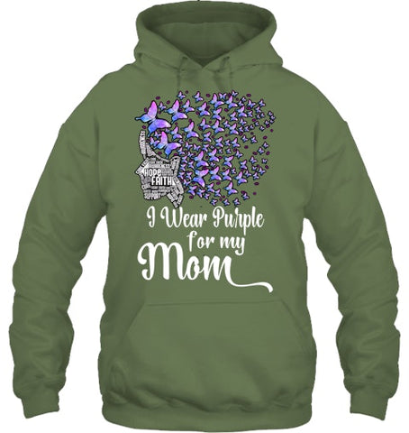 Image of I Wear Purple For My Mom Alzheimers T Shirt