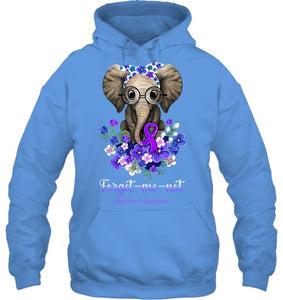 Forget me not Alzheimer s Awareness Elephant Flower T Shirt