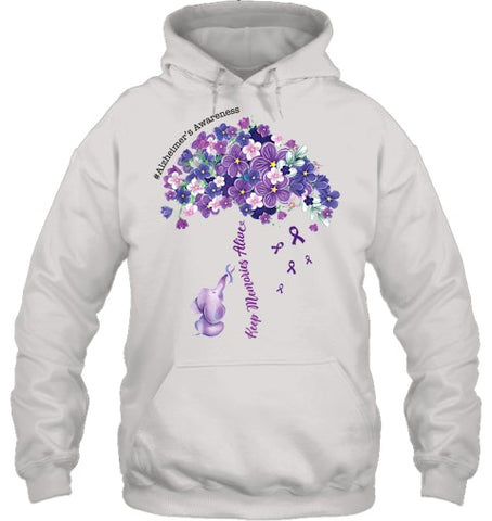 Image of Keep Memories Alive Purple Elephant Alzheimer's Awareness