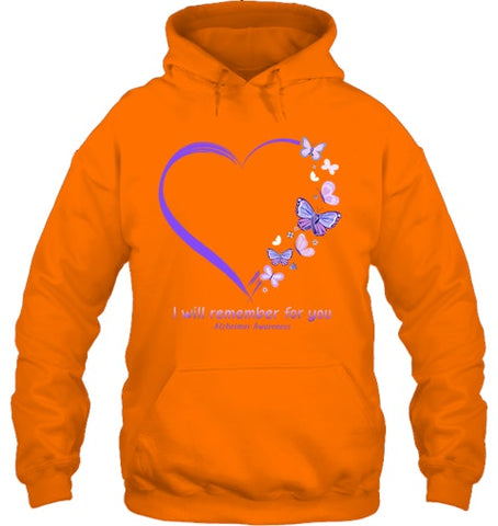 Image of I Will Remember For You Butterfly Alzheimer s Awareness T Shirt