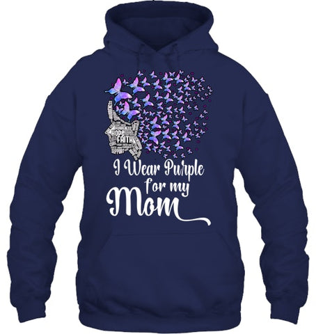 Image of I Wear Purple For My Mom Alzheimers T Shirt