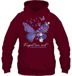 Forget me not Dementia Alzheimer Awareness Butterfly Flower