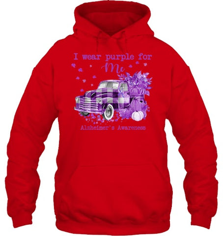 Image of I Wear Purple Pumpkin Truck For Me Alzheimer's Awareness