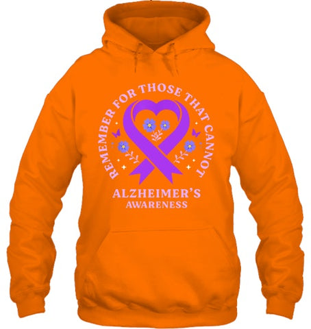 Image of Remember For Those That Cannot Alzheimer s Awareness Ribbon T Shirt