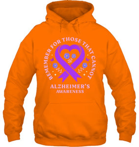 Remember For Those That Cannot Alzheimer s Awareness Ribbon T Shirt